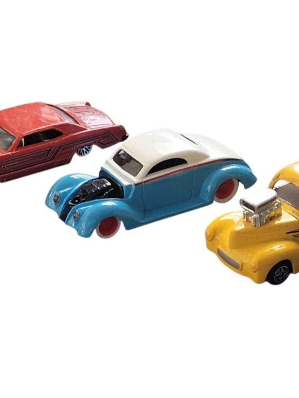 (Lot Of 3) Assorted Racing Champions Street Wheels/ Willys/ Ford/Hot Rod Coupes.